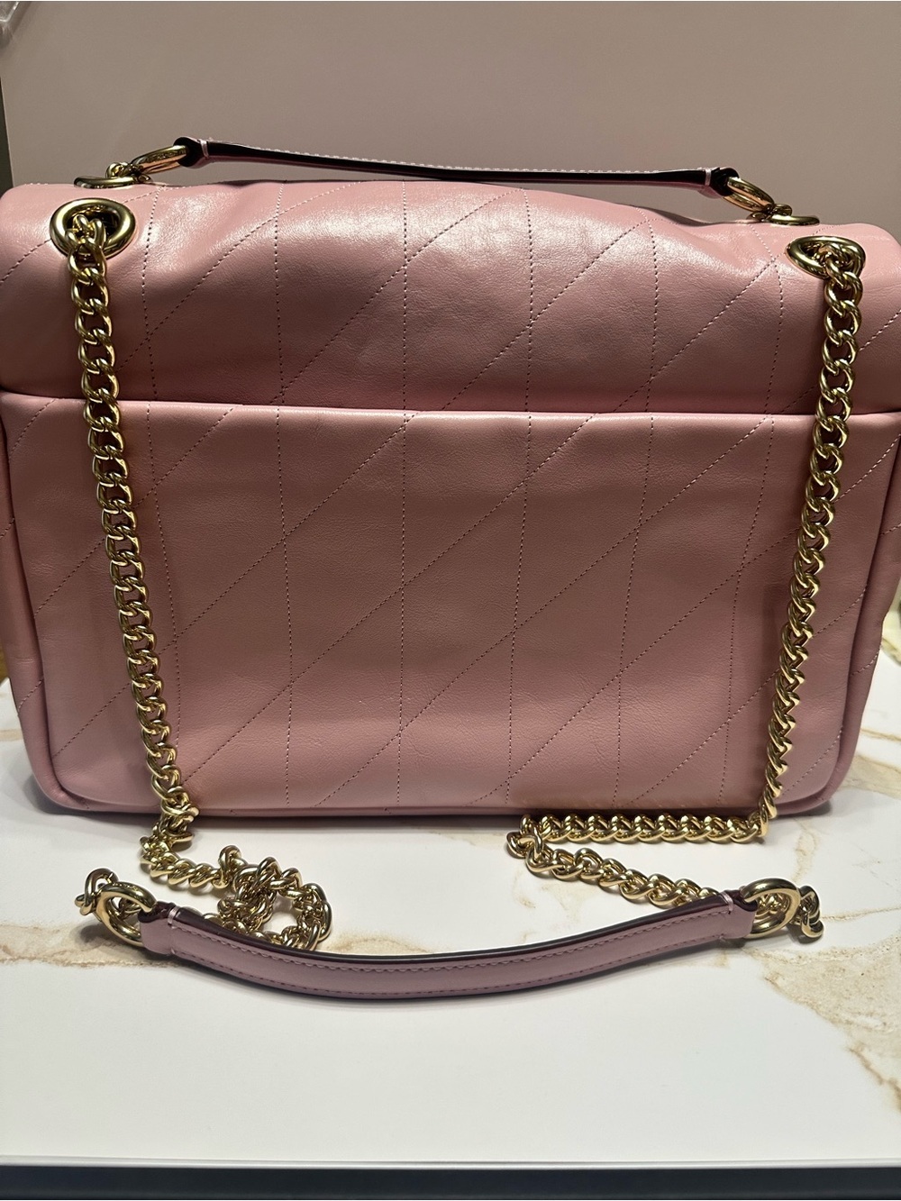 Coach Elodie Quilted Leather Crossbody Bag- Carnation Pink; Style CCZ62 - Picture 2 of 11